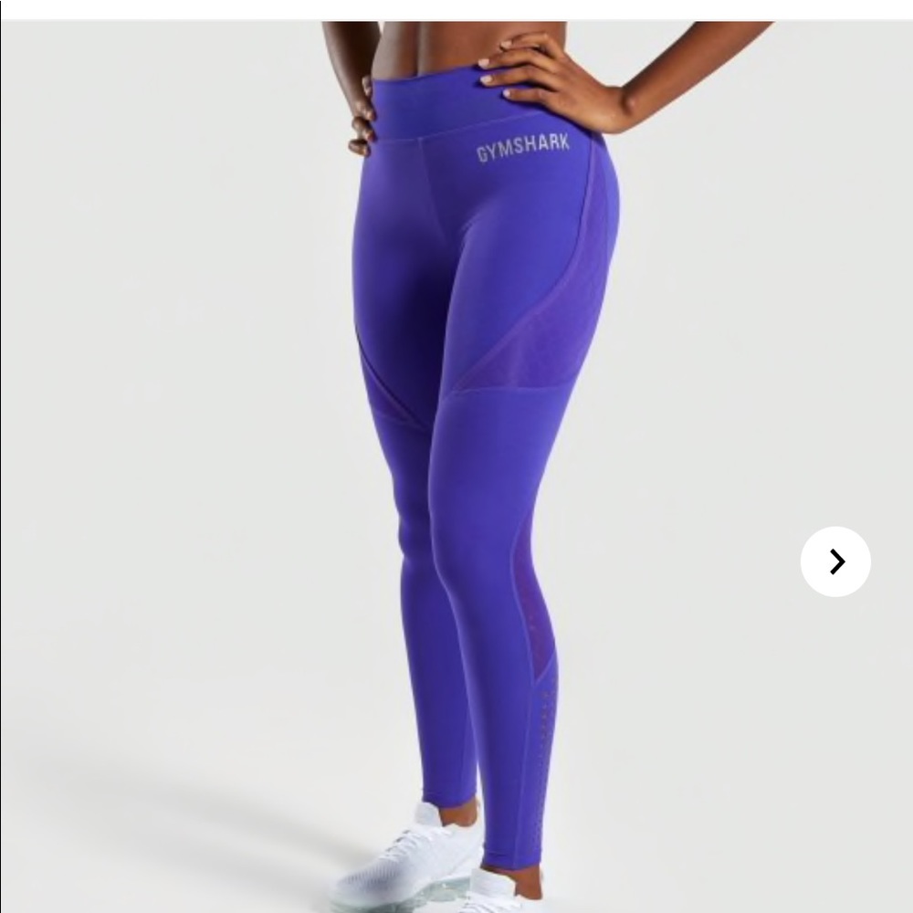 Gymshark Geo Mesh Leggings, Size Medium, Indigo